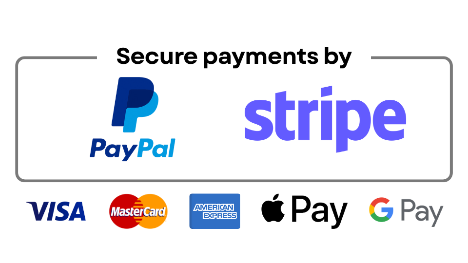 Pagos seguros por Paypal y Stripe